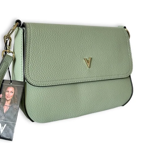 VANESSA WILLIAMS Mint Pebbled Leather Crossbody | NWT - Picture 2 of 6
